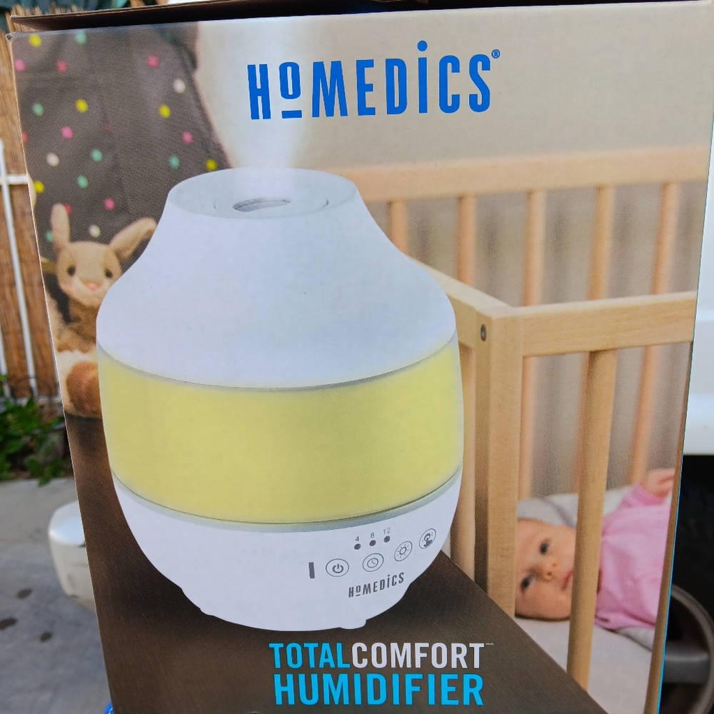 Homedics TotalComfort Ultrasonic Humidifier Cool Mist 7 Color Nightlight White